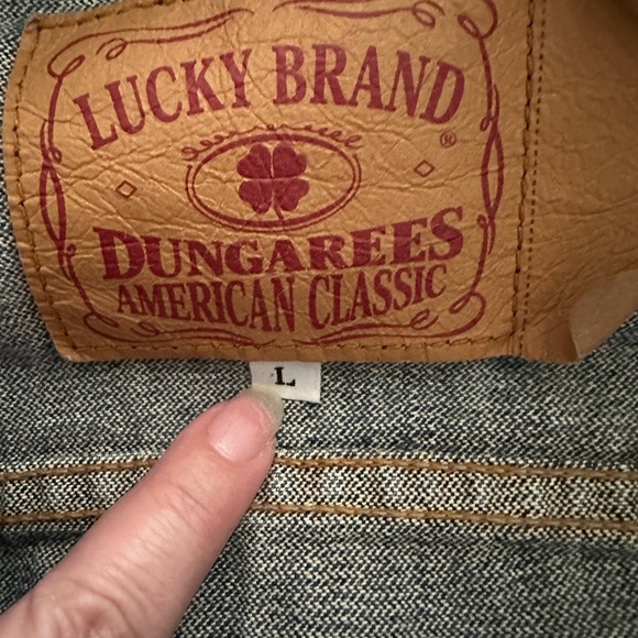 * LUCKY BRAND MENS DUNGAREES DENIM JACKET. BLUE. SIZE Large EUC - Picture 3 of 15